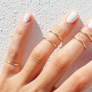 Anel Gold Silver  Midi Ring