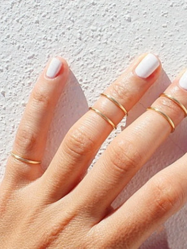 Anel Gold Silver  Midi Ring