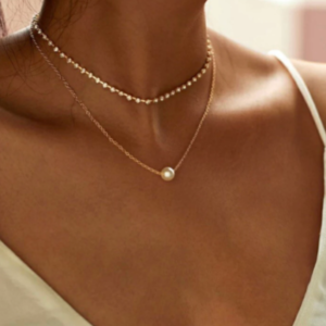 Choker com 2 peças Pérolas