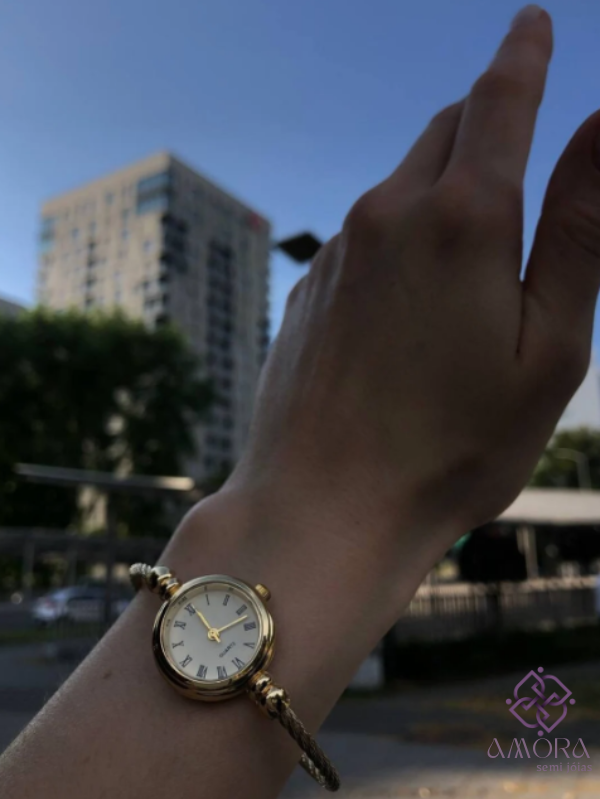 Relógios de Luxo com Pulseira de Pequeno Diâmetro Retrô