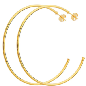 Brinco Argola Grande tubo 70 mm Dourado