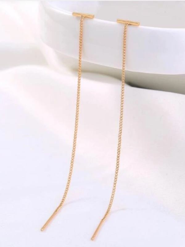 Brincos de Fio Minimalista