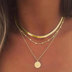 Colar Raio Solar Brilhante Ouro e Prata