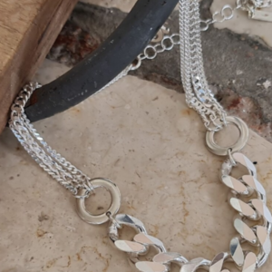 Choker Corrente  Gold e Prata
