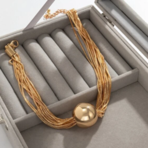 Colar em camadas Decoração Ouro amarelo