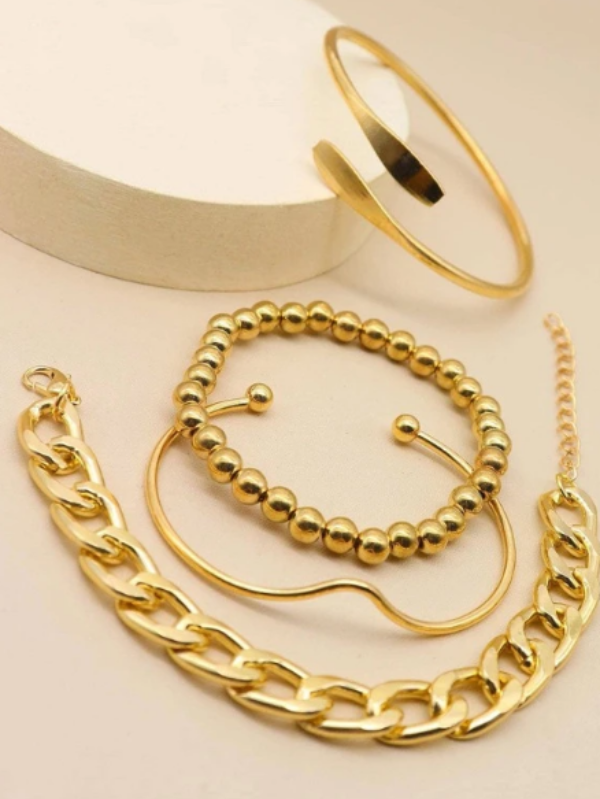 Pulseira de contas Minimalista 4peças