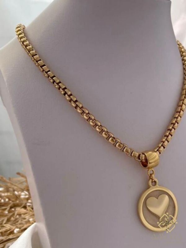 Conjunto Corrente Colar e Pulseria de Coração - Imagem 3